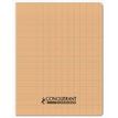 Conquérant Classique - Cahier polypro 17 x 22 cm - 96 pages - grands carreaux (Seyes) - abricot
