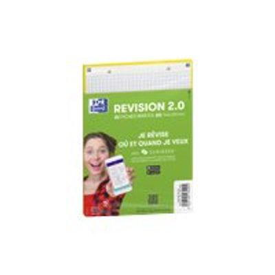 3020120170060-Oxford REVISION 2.0 - Pack de 32 Fiches Bristol Scribzee - 14,8 x 21 cm - petits carreaux --Angle gauche-2