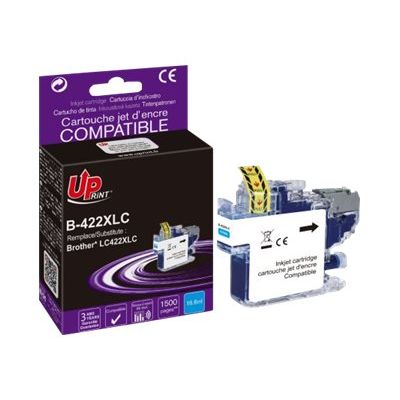3584770912192-Cartouche compatible Brother LC422XL - cyan - Uprint-Angle gauche-0