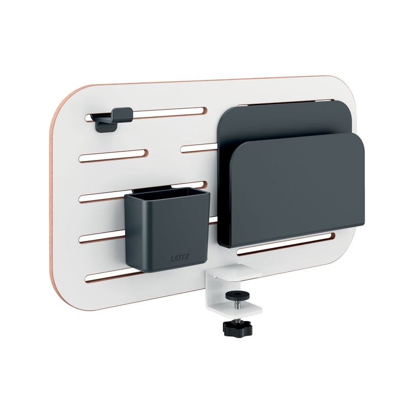 4002432138449-Leitz Ergo Small - Pegboard desk organizer - carte MDF - blanc-P_405233193_4-3